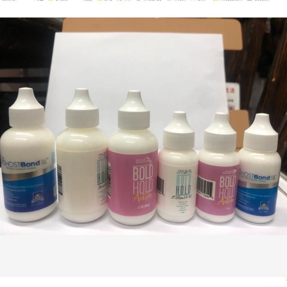 Private Label Waterproof Lace Front Wig Glue Set Strong Hold Lace Adhesive  scented lace glue