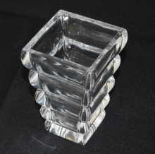 Ladder Shape Clear Glass  Vase