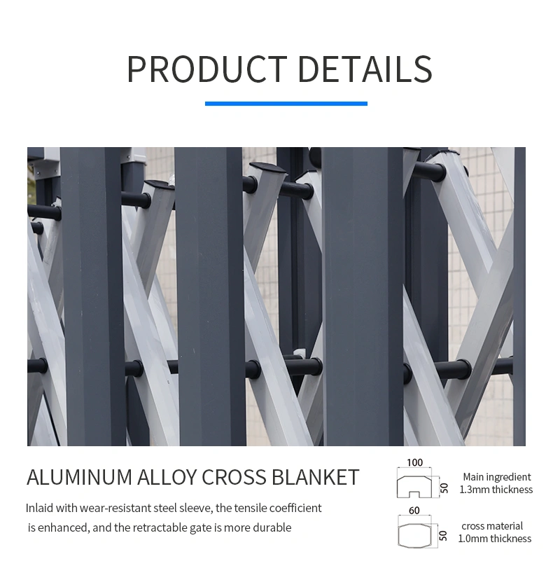 Main Gate Designs Retractable Gate Modern Aluminum Alloy Folding Gate