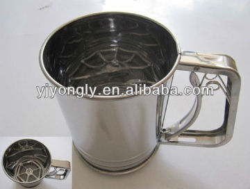 3 cup stainless steel flour sifter