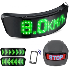 LED Cycling Helmet Taillight with Turn Signals, Speedometer, and Programmable Patterns