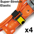 Super Stretch Hook Loop Cords Stropper med spænde