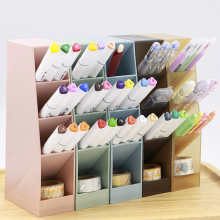 Hair Brush Pot Ballpoint Pen Holder Pencil Vase Scissors Rulers Glue Sticks Stationary Accessories Office Desk Organizer Stand