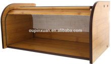 Bamboo Bread Storage Box with Roll Top Kitchen bread storage container Home Bread Bin