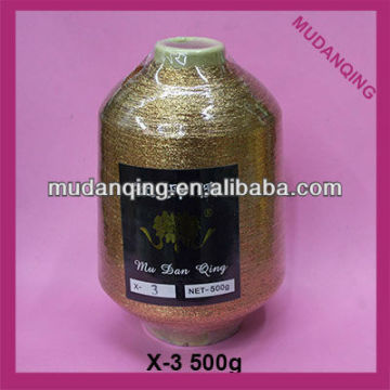 high quality golden MX Type Metallic Yarn lurex