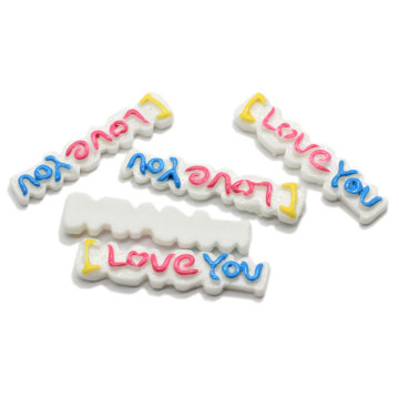 Lettera mista Love Resin Cabochon Flatback Decorazione Artigianato Abbellimenti per Scrapbooking Accessori fai da te 100 pezzi