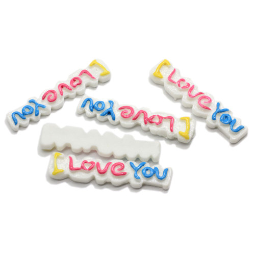 Mixed Letter Love Resin Cabochon Flatback Dekoration Handwerk Verzierungen für Scrapbooking Diy Zubehör 100pcs