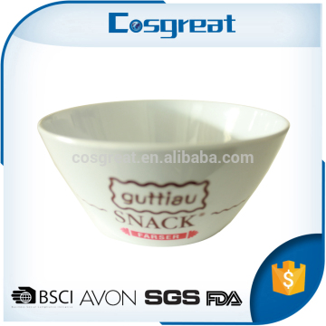 White melamine wheat straw bowl