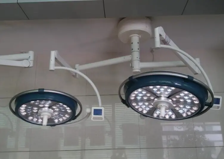 Double Dome Surgery Ceiling Mounted Shadowless Operation LED Lamp