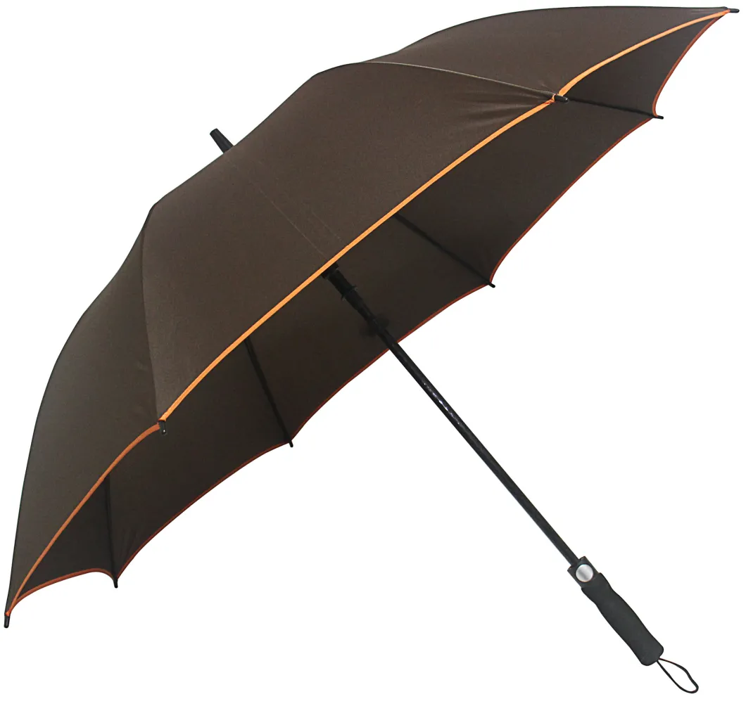 27inch 8K 190t Pongee Standard Size Personalized Customized Have Reflective Article Lamp Golf Umbrella