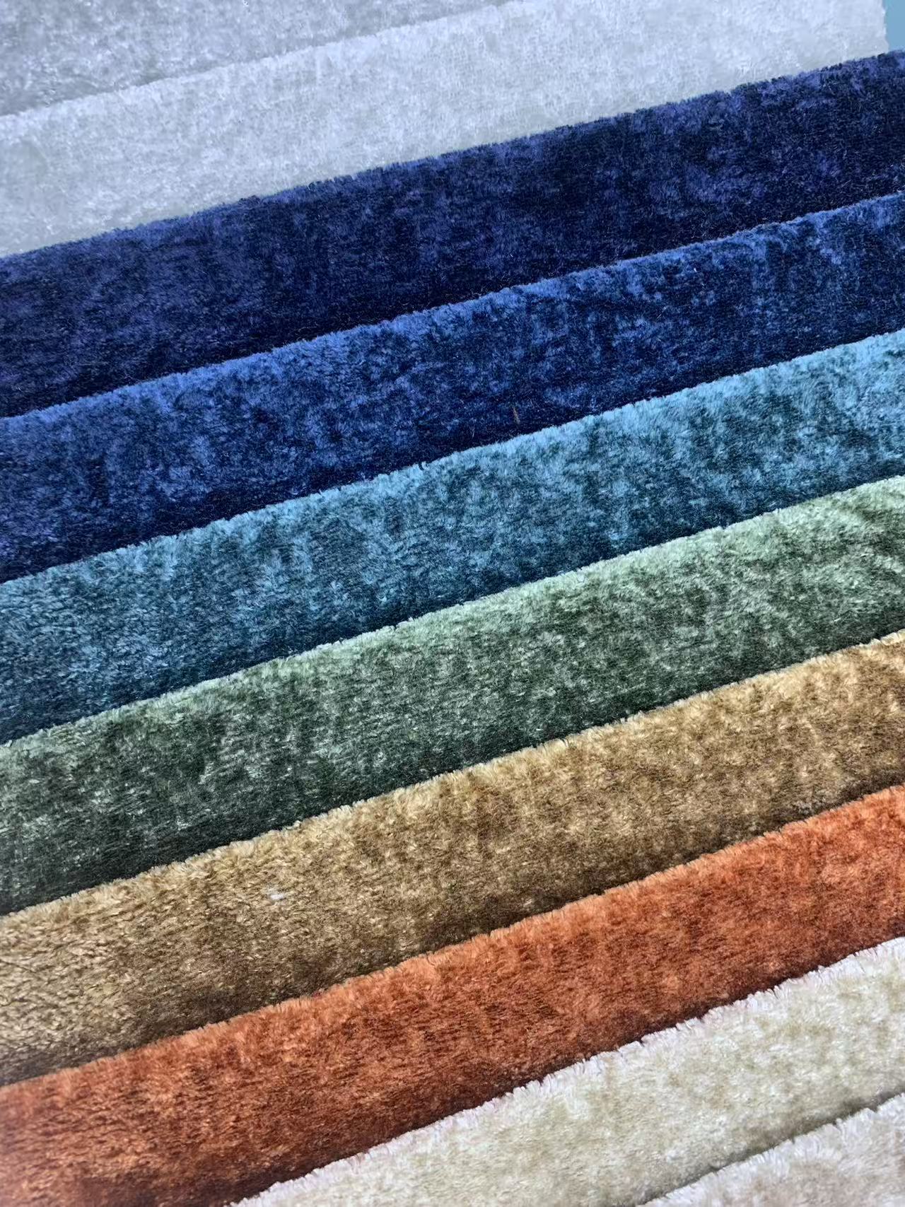 پارچه مخملی جامد کلاسیک برای مبل های مدرن Classic Solid Velvet Fabric for Modern Sofas