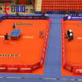 Piso de la cancha de tenis de mesa de la ITTF