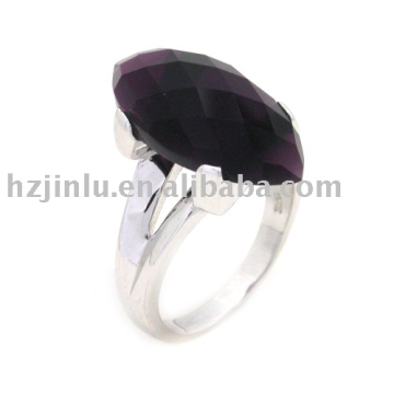 Zircon ring, silver zircon ringR010303)