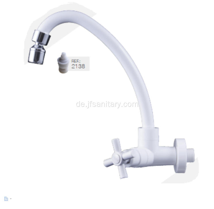 Schwanenhals-Swivel-Auslauf ABS White Sink Tap