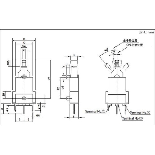 Switch deteksi kanggo joystick anti banyu