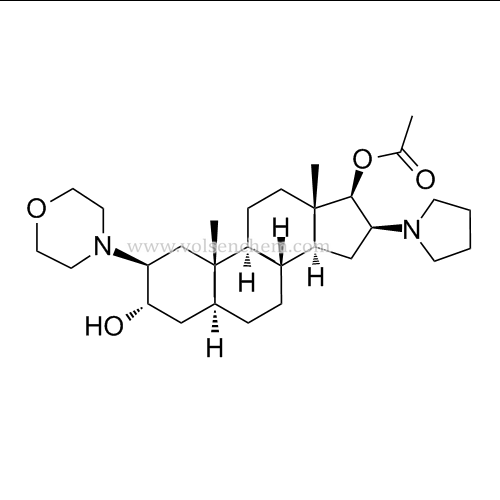 CAS 119302-24-8, (2b, 3a, 5a, 16b, 17b) -17-acetossi-3-idrossi-2- (4-morfolinile) -16- (1-pirrolidinile) androstane [bromuro di rocuronio]