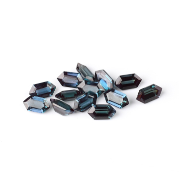 AAA Long Hexagon Cut Lab Created Alexandrite Gemstone