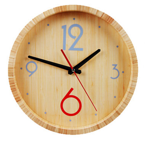 Bamboo Round Wall Clock for Home Decoration