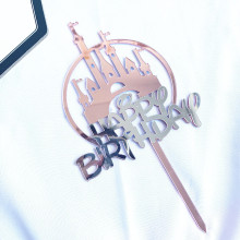 Custom Logo Acrylic Birthday Cake Toppers - Funny Gift Idea for Cake Decorations