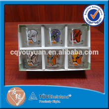 Custom made unique gift box set opera facial maks 50ml shot glasses set