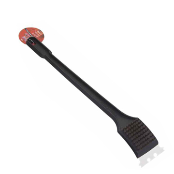 black bbq cleaning grill brush with scraper