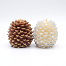 Battery Operated moving flame Pine Cone Candle