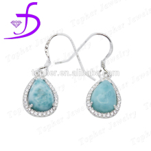 2016 new silver larimar earring wholesale designs