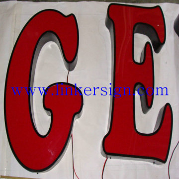 waterproof led frontlit stainless steel channel letter signs