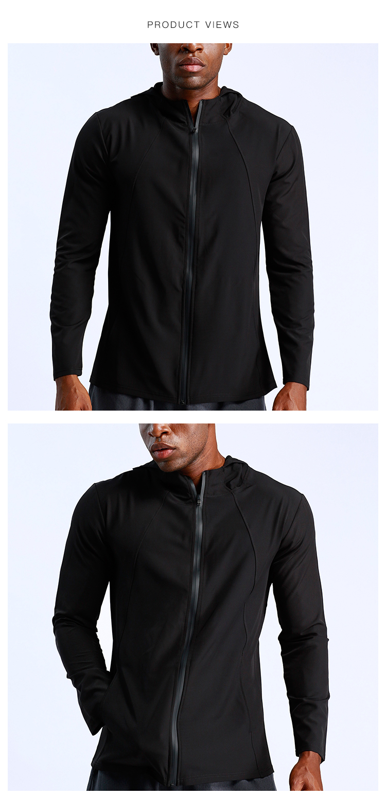 Wholesale Custom Men Fitness Running Sportswear Gym Workout Hoodie Jacket Wholesale