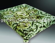 100% polyester print animal raschel blanket