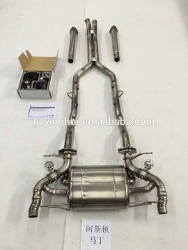 Valved control Titanium exhaust muffler Pipe for AstonMartin Vanquish