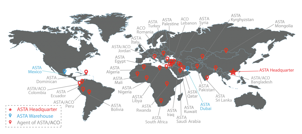 ASTA Brand Agent Map