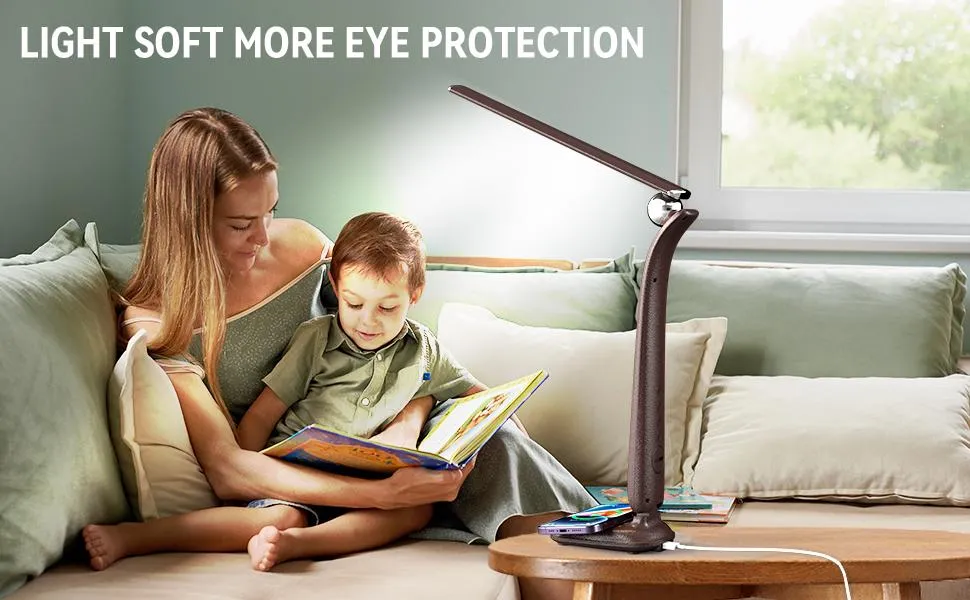 Foldable Digital Alarm Clock with Wireless Charging Desk Lamp Calendar