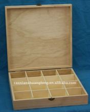 small wooden tea displaying box