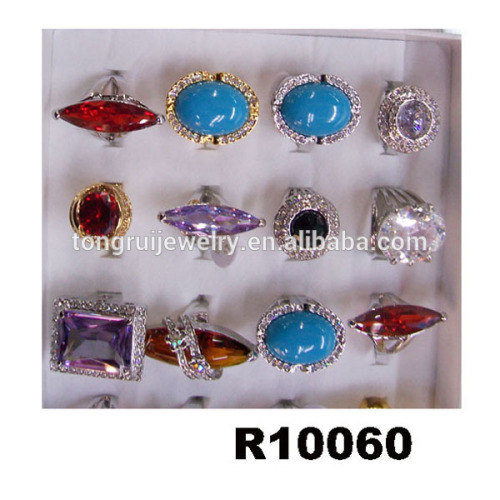 ladies different types big stones rings designs wholesale