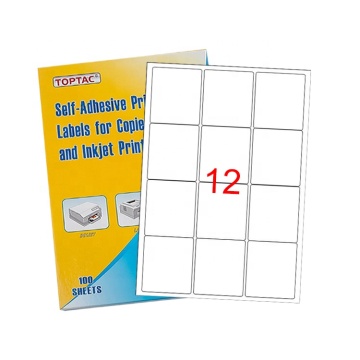 White Matte 8.5 x 11 Shipping Address Label Stickers (Pack of 12)