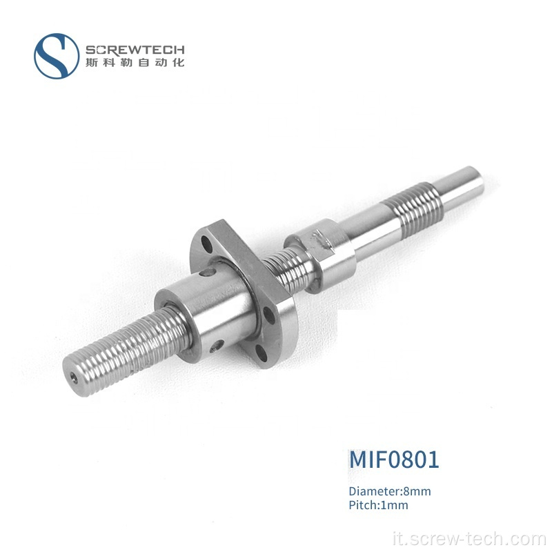 Mini vite a ricircolo di sfere da 8 mm di diametro per router CNC