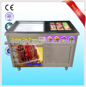 Square pan fried ice cream machine / thai fried ice cream roll machine / single pan fried ice cream machine