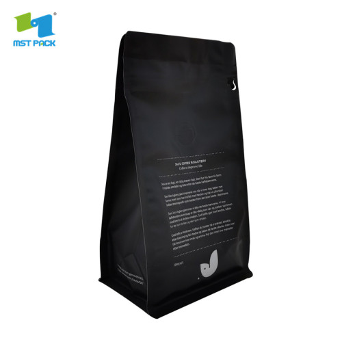 stand up pouch recyclable resealable ziplock coffee bag with zipper and valve