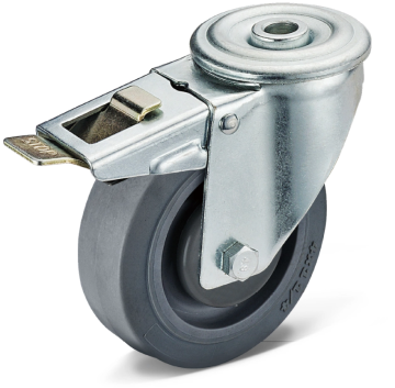 Extra heavy duty twin wheel casters with lock