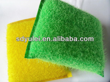 plastic hair abrasive kitchen sponge scrubber