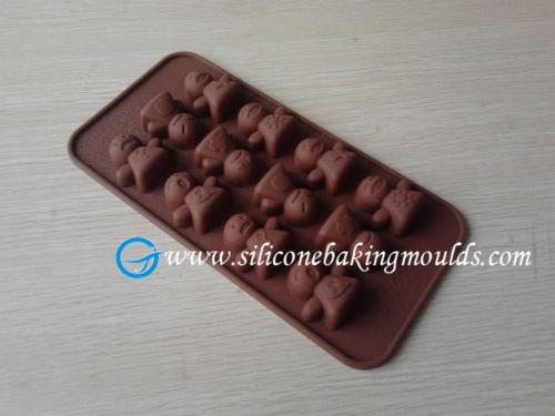 Roman ontwerp silicone expressie chocolade mal, puddting mal, candy mal, gemakkelijk ontkisten ijs mal