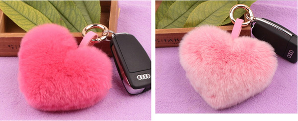 Rex Rabbit Fur Ball Key Chain