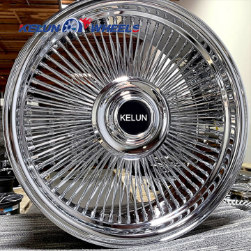 Kelun Chrome Spoke Wire Wheel 200 - Straight Chrome Wire Wheels Rims Gold