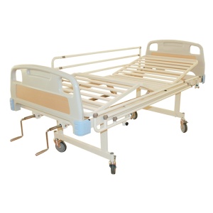 Comfortable 2 Cranks Manual Hospital Bed for Patient