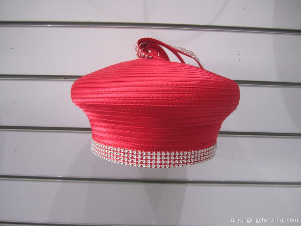 القبعات النسائية الرسمية المصنوعة من نسيج الساتان