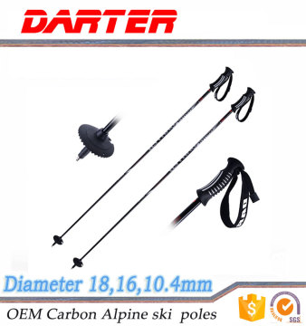 Woven nylon green wrist straps fantastically designed carbon fiber cool ski poles