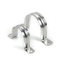 2 Hole U Tube Strap Clamp 304 Stainless Steel Rigid Pipe Strap