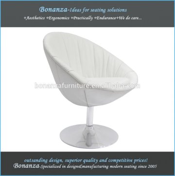 3618# Leather swivel chair, rounded swivel chair, PU swivel chair design