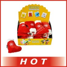 Polyester Christmas shoes foldable Shopping bag